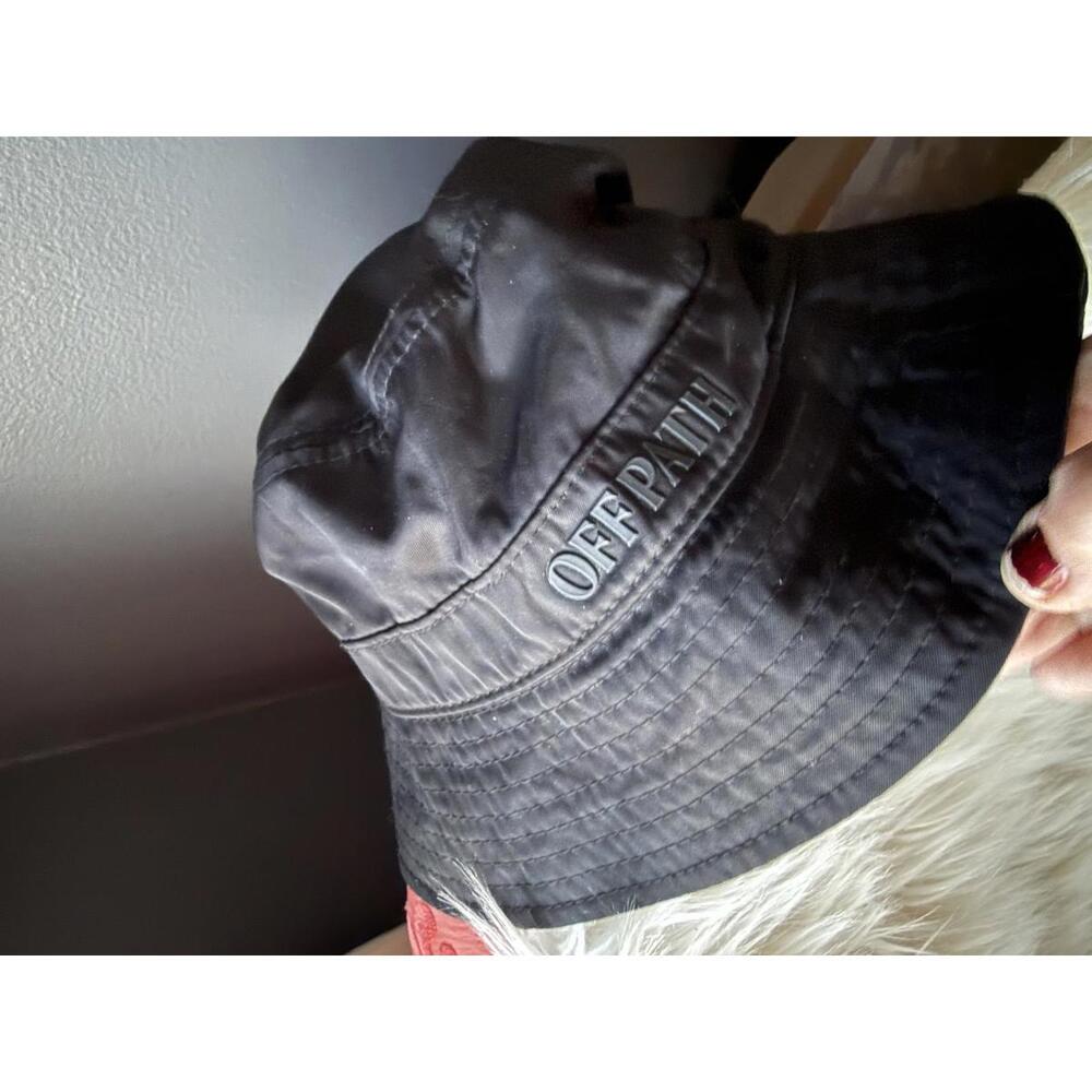Black Bucket Hat with OFF PATH Logo from H&M